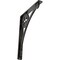 Ekena Millwork Crawley Wrought Iron Bracket, (Single center brace), Antiqued Silver 1 1/2"W x 10"D x 12"H BKTM01X10X12SCRASV - alternate 1